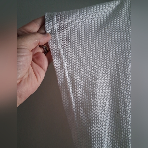 Vintage 90s Y2K Knit Swimsuit Cover Up White Pullover Beach Resortwear M - Picture 5 of 6